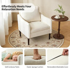 Mid Century Modern Accent Chair, Chenille Fabric Armchair - Image 7