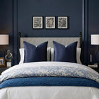 GIGIZAZA Navy Velvet Pillow Covers 22x22 Decorative Pillows Pack of 2 | Blue - Image 7