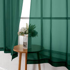 Hunter Green Sheer Curtains 78 Inches Long 2 Panels, Airy Voile Solid Curtains - Image 7
