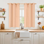 YoungsTex Peach Linen Curtains 45 Inches Long - Image 2
