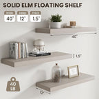 Dreamland Floating Shelves for Wall, 2 Pack Rustic Wooden Wall Shelves - Image 3