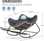 SWITTE Outdoor Papasan Rocking Chair - Image 2