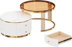 Merax 2-Piece Round Nesting Coffee Table Set - Image 12