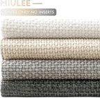 MIULEE Soft Decorative Chenille Pillow Covers Gray 18x18 Pack of 4 | Minimalist - Image 6