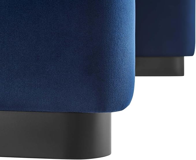 Modway EEI-6735-BLK-MID Koda Performance Velvet Waterfall Ottoman - Image 7