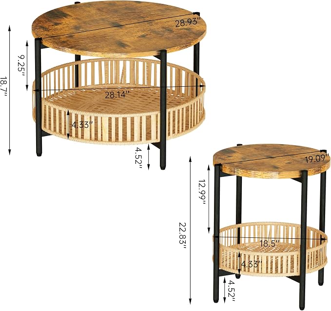 Lamerge 3 Pieces Coffee Table Set - Image 2