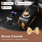 Reclining Loveseat, 55.1" RV PU Leather Wall Hugger Recliner Love Seats Sofa - Image 4