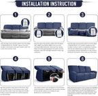 TAOCOCO Recliner Sofa Covers 8-Pieces Stretch Large Couch Covers - Image 6