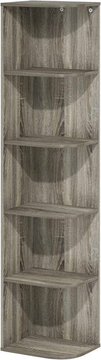 Furinno PASIR Book Shelf, 5-Tier Corner Bookshelf - Image 6