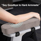 Smiry Ergonomic Office Chair Armrest Pads, Memory Foam Arm Rest Covers - Image 3