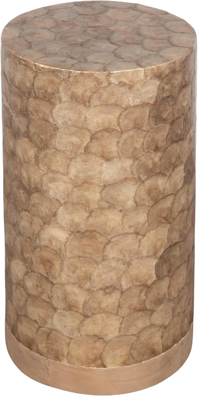 East at Main Capiz Shell Martini Table – Tea Brown Accent Table, Small - Image 4