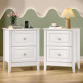 VINGLI 18.9" W White Nightstand Set of 2 by Bonnlo