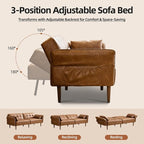 HALLYBEE 85” Futon Sofa Bed, Sleeper Sofa, Small Couch - Image 4