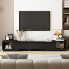 AGOTENI Expandable TV Stand Media Console Table, Modern Entertainment Center by AGOTENI