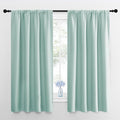 NICETOWN Bedroom Curtains Blackout Draperies, Aqua Blue, 1 Pair, 34-inch W x by NICETOWN