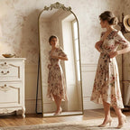 MISSDAY Vintage Baroque Full Length Mirror, Full Metal Frame Stand Up Retro - Image 2