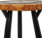 Deco 79 Teak Wood Geometric Side End Accent Table Layered Circle End Table - Image 6
