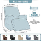 TAOCOCO Recliner Cover 4-Pieces, Recliner Stretch Sofa Slipcover, Recliner - Image 5