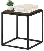 Furinno Moretti Cube Modern Stackable End Table Shelf, Columbia Walnut by Furinno-FitsYourSpaceFitsYourBudget