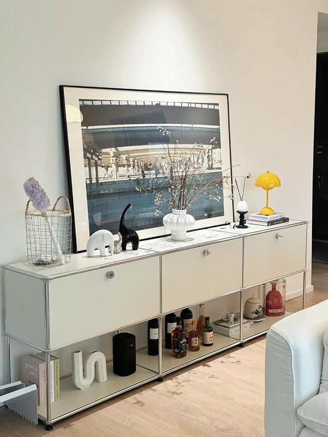 Modern Storage Cabinet Sideboard Versatile Free-Standing Organizer Cabinets - Image 7