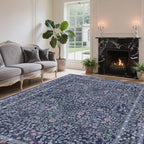 5x7 Washable Area Rugs for Living Room, Stain Resistant Vintage Rugs for Dining - Image 2