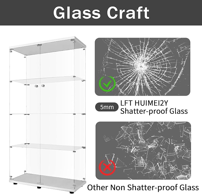 LFT HUIMEI2Y Glass Display Cabinet 4-Shelf - Image 5