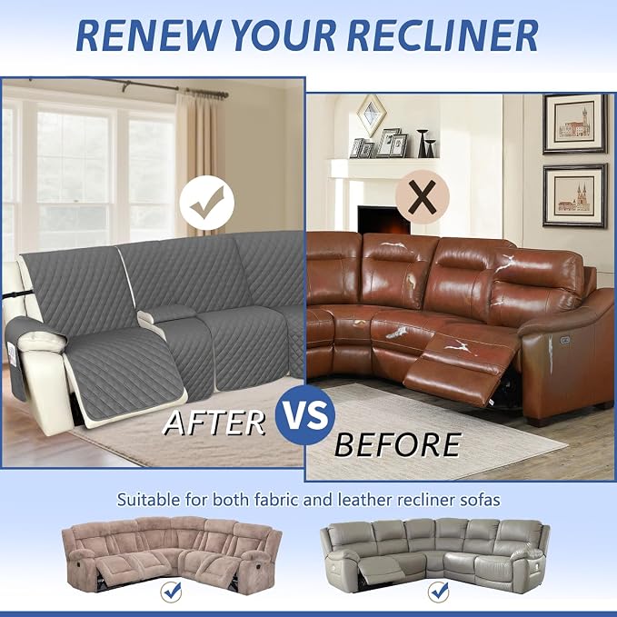 Arfntevss Recliner Sectional Couch Covers 1OO% Waterproof L Shape Sofa Cover - Image 6
