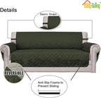 Easy-Going Reversible Couch Cover, Oversized Chair, Army Green/Beige | Machine - Image 3