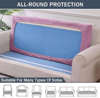 Stretch Cushion Cover, Soft Velvet Plush Cushion Slipcovers Loveseat Sofa - Image 5