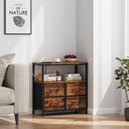 TUTOTAK Large Night Stand with Charging Station, Nightstand with USB and Type-C - Image 6