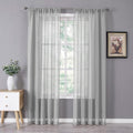 Tollpiz Sheer Curtain Linen Textured Living Room Curtains Sheer Light Filtering by Tollpiz