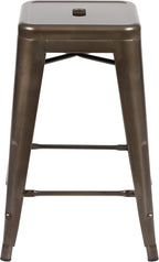Flash Furniture Lily 24" High Metal Counter-Height, Indoor Bar Stool in Gun - Image 4