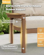 HDPE 7 Piece Patio Furniture Set, All-Weather Outdoor Couch Set - Image 4