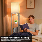 RUNTOP Floor Lamp with Shelves, Shelf Lamp with 3 Color Temperature LED Bulb - Image 7