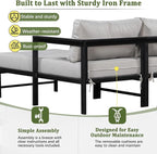 VilroCaz Outdoor L-Shaped Sectional Sofa - Image 5