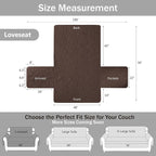 Water Repellent Loveseat Cover for 2 Cushion Couch, Machine Washable Love Seat - Image 7