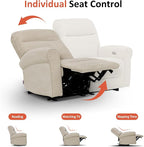 MCombo 64.6" Wall Hugger Power Loveseat Recliner Sofa - Image 8