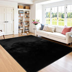 SHACOS 3x5 Ultra Soft Fluffy Faux Rabbit Fur Area Rug, Non Slip Machine - Image 9
