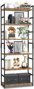 NUMENN 6 Tier Bookshelf, Tall Bookcase Shelf Storage Organizer, Modern Book by NUMENN