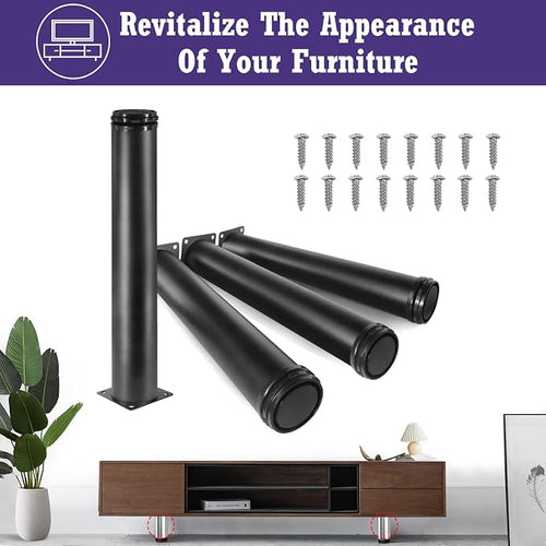14 Inch Metal Furniture Legs Stainless Steel Adjustable Legs Black Metal Legs - Image 2