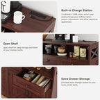 Befrases 52" L Modern Farmhouse Sideboard Buffet Cabinet, Kitchen Pantry Hutch - Image 7