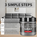 Leather Recoloring Balm, 8.5oz Leather Color Restorer, Leather Couch Scratch - Image 4
