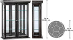 Design Toscano Country Tuscan Hardwood Wall Curio Cabinet: Ebony Black Finish - Image 2