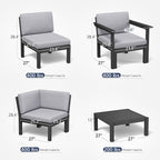 Stoog 11-Piece U-Shaped Patio Sectional Sofa Set, All-Weather Modular & - Image 2