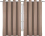 Cappuccino Blackout Curtains/52 x 45 Inch Length Set of 2 Panels Grommet Short - Image 2