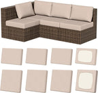 8Pcs Outdoor Cushion Covers, Stretch Patio Furniture Couch Chair Slipcovers | by VORSHAPE