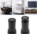 Set of 4 Stainless Steel Furniture Legs 4 Inch, Adjustable Round Cabinet Legs - Image 6