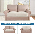 H.VERSAILTEX Velvet Stretch Couch Cushion Cover Plush Cushion Slipcover - Image 3