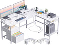 Furologee White 59” L Shaped Desk by Furologee