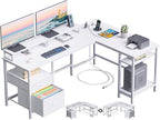 Furologee White 59” L Shaped Desk by Furologee